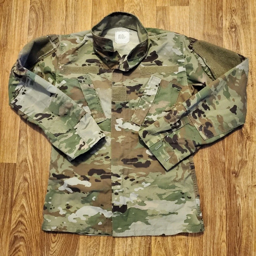 US Army Combat Jacket Men X Small‎ Long Camouflage Insect Guard Military
